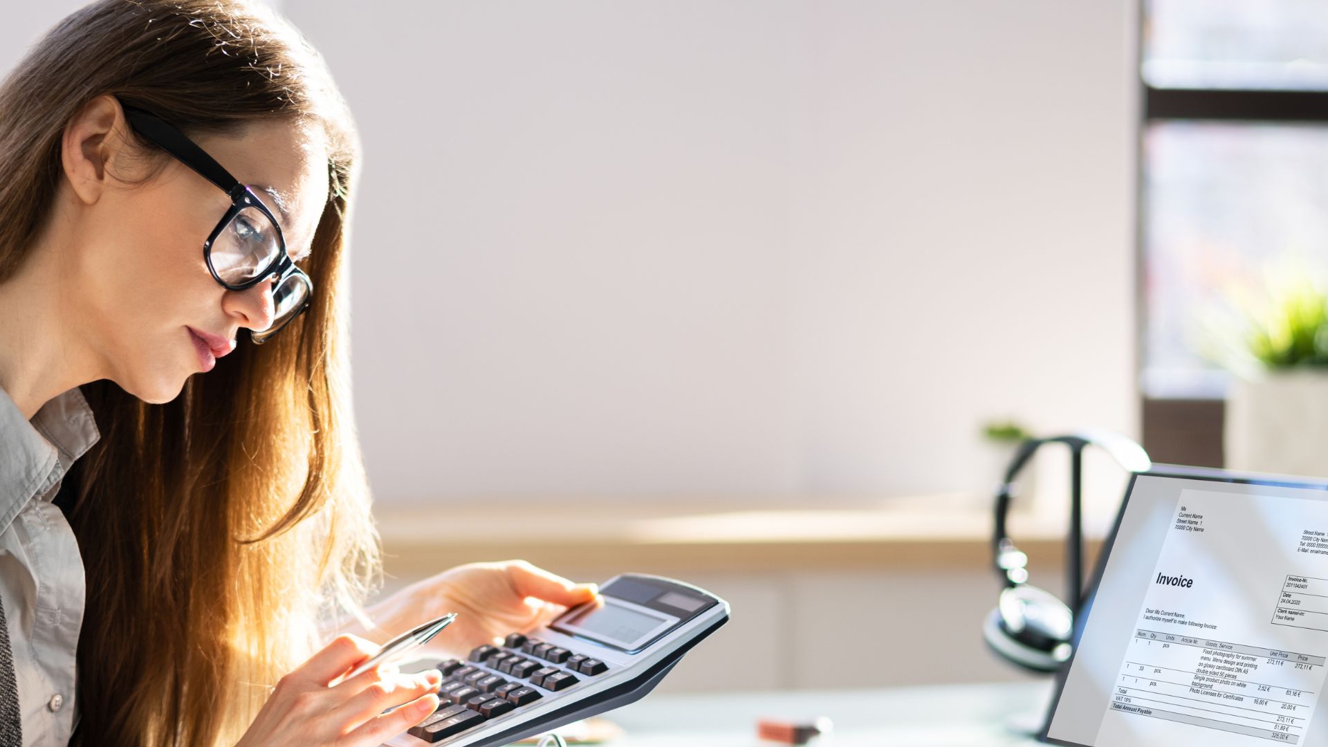 Accountant working with AI managing client calls