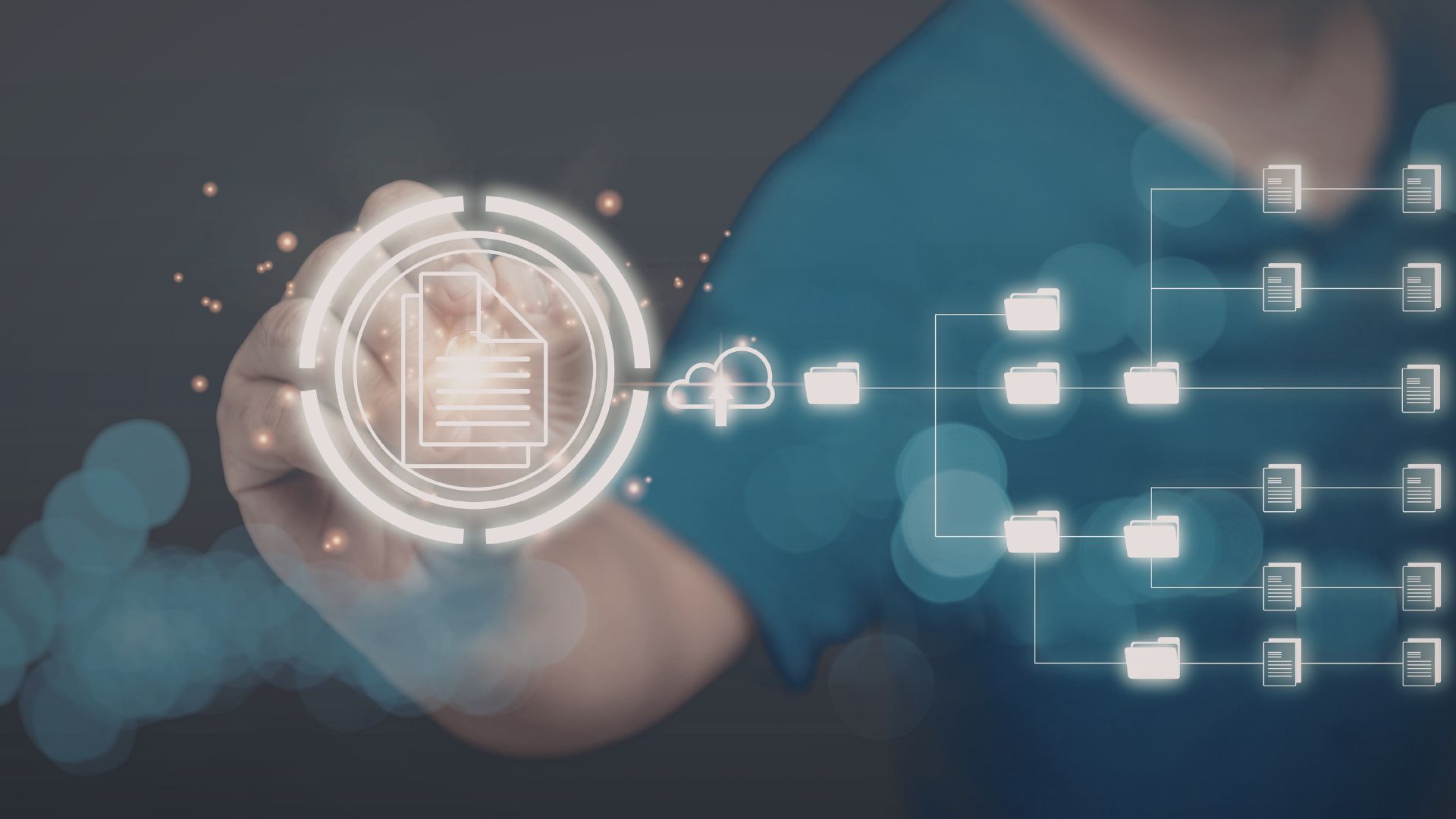 Document upload interface showing AI knowledge base
