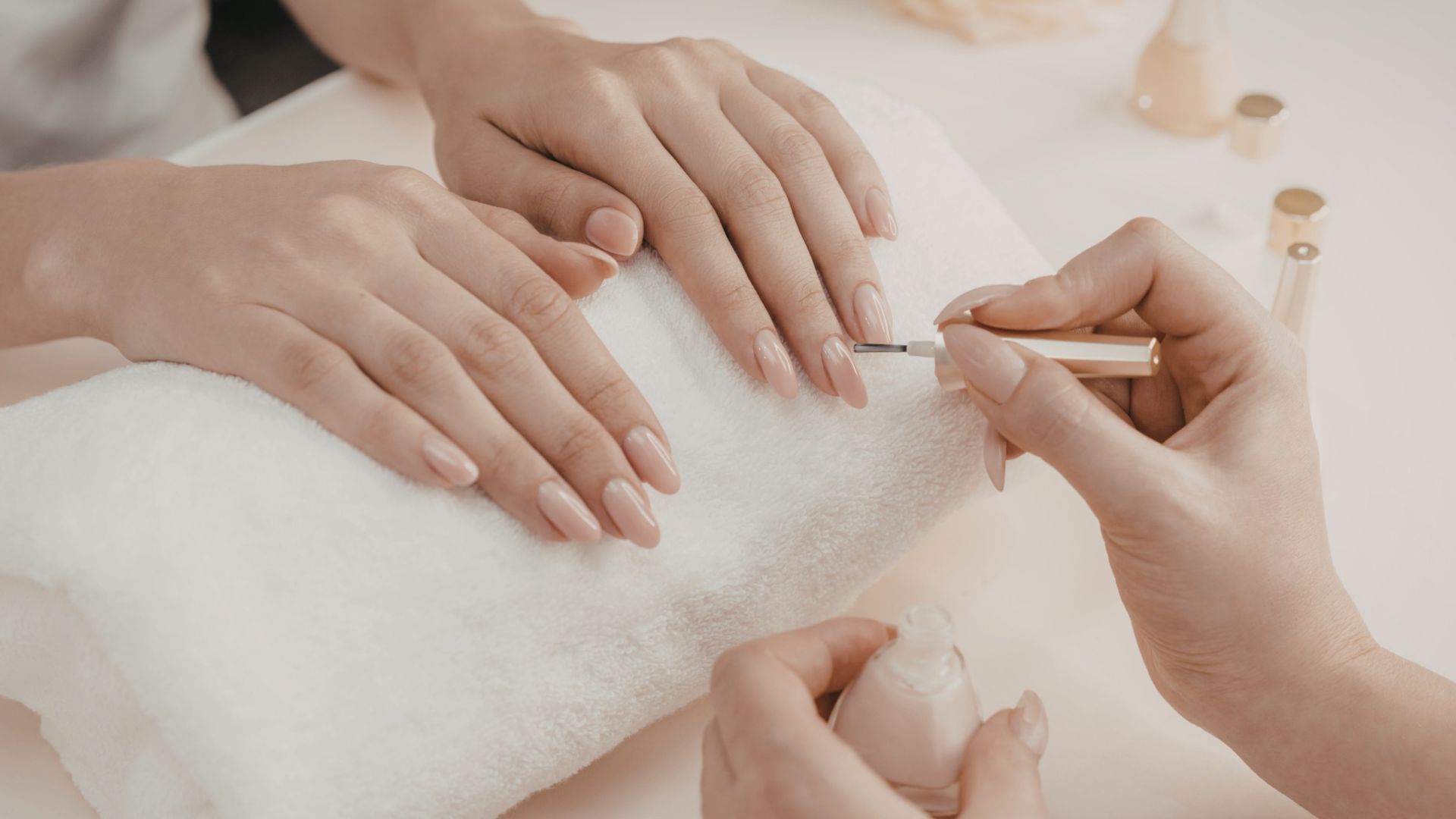Busy nail salon with AI booking system