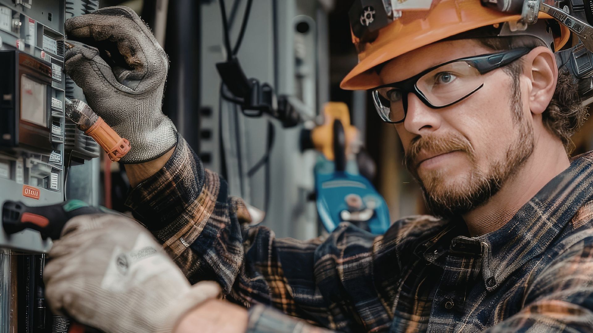 Electrician working with AI dispatch system